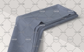 折叠的蓝色毛毯C4D模型 Polar Blanket