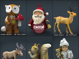 9个圣诞节装饰模型合集 Christmas Ornaments Pack