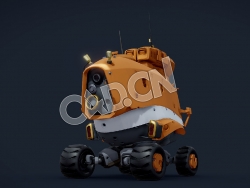 C4D卡通机器人模型 Detailed draft