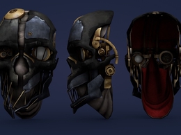 C4D游戏《耻辱》主角Corvo的机械面具3D模型 Corvo Mask