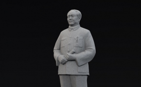 毛主席手拿书的石膏塑像C4D模型