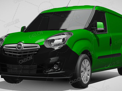 欧宝封闭车厢面包车2015款C4D汽车模型下载