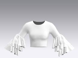 c4d模型女性衣服上衣Sleeves-10