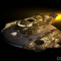 【太空模型】宇宙飞船模型 Goldship