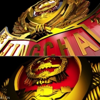 C4D高反射金色徽标（警徽、国徽）