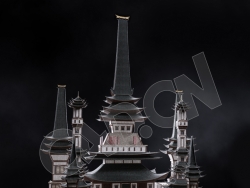 C4D香格里拉中式建筑模型 Kitbash3d-Shangri-La_BldgLG_A_grp