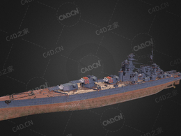 苏联海军列宁级重巡洋舰一级重巡洋舰C4D模型下载Lenin 3d model