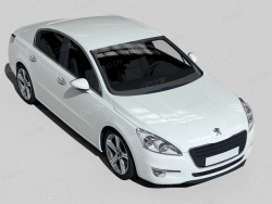 标致508汽车C4D模型 Peugeot 508