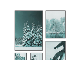 墙上的摄影图片c4d模型下载