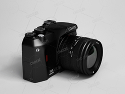 专业数码单反相机 Digital camera C4D模型下载