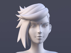 卡通女性三维模型白模Female Base mesh