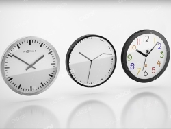 三个圆型挂钟 3d models of three wall clocks