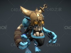 低面僵尸游戏角色动画模型Zombie_animated