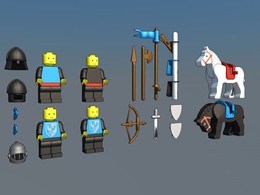 乐高玩具C4D模型 Lego People