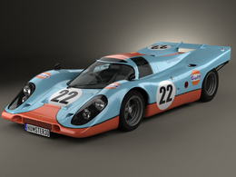 保时捷917 K跑车C4D模型 Porsche 917 K 1969 3D Model