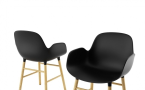 餐厅椅子/休闲椅子C4D模型 Form Armchair by Normann Copenhagen