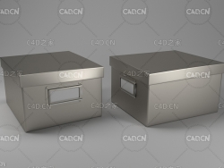 C4D OCTANE金属产品包装盒 铁盒 茶叶盒模型