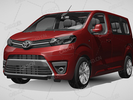 丰田proace-verso面包车货车2017款C4D汽车模型下载