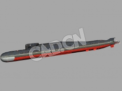 C4D苏联三角洲 IV 级核潜艇模型 Delta IV Class 3d Model