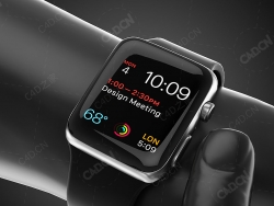 胳膊上的iwatch苹果手表