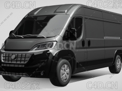 菲亚特汽车ducato封闭式货车面包车2014款C4D汽车模型下载