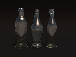 可口可乐玻璃瓶C4D模型 Cinema4D Antique Coke Bottles