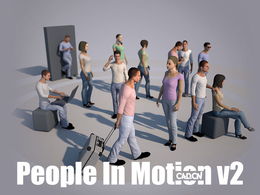 C4D虚拟场景人物运动模型插件 People In Motion v2 R17/R18 Win/Mac