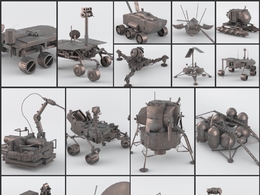 16个太空探测机器人 16 Mobile Robots- High detail 3d models