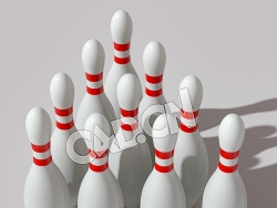 保龄球瓶C4D模型 Bowling Pins