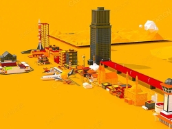 土黄色低面城市建筑 Color Scheme