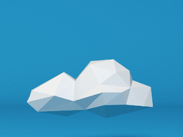 低面卡通云朵图标模型Poly Cloud_1