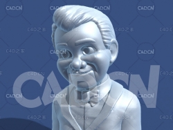 卡通男性角色雕塑C4D模型 The Bensons