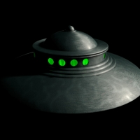 UFO飞碟C4D模型 Adamski UFO Rogue Robot