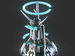 未来科幻创意摩天大楼建筑c4d模型 Sci-Fi Futuristic Future Fantasy City Building-2