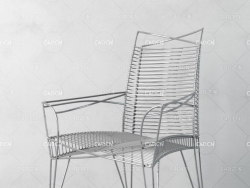 金属编织单人椅铁艺椅子C4D模型 chair 3d model