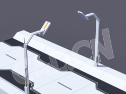 C4D未来城市科技道路模型