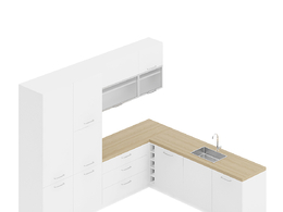 整体厨房厨柜c4d模型Kitchen cabinet - 061