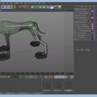 新线中视 c4dfree教程 骨骼绑定系列三 狗狗后腿部分02