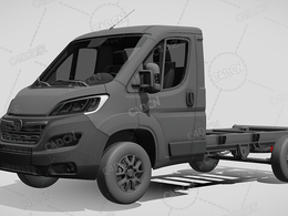 沃克斯豪尔movano板车卡车货车运输车辆汽车2022款C4D汽车模型下载