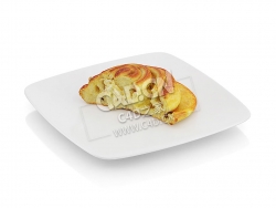 C4D被咬的甜卷甜面包卷食物模型 Bitten sweetroll