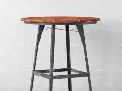 简约金属圆凳C4D模型 chair 3d model