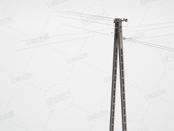 人字形电线杆C4D模型下载