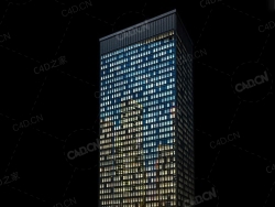 夜间摩天大楼办公楼写字楼C4D模型 Archmodels Vol.103_Night Skyscrapers - model-17