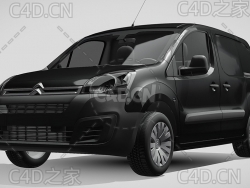 雪铁龙面包车家用汽车2017款C4D汽车模型下载