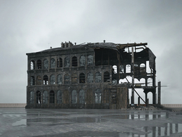 战后损毁模型：破败的厂房