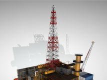 C4D石油工作平台模型 Oil working platform