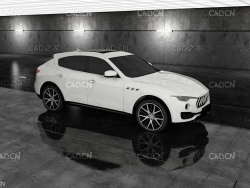 白色汽车 城市suv C4D模型 white compact off-road standard renderer Decors