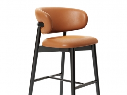 Calligaris木兰德罗真皮吧凳3D模型素材下载Oleandro Leather Stool by Calligaris