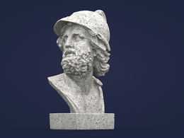 C4D国外人物石膏雕像模型 Plaster sculpture