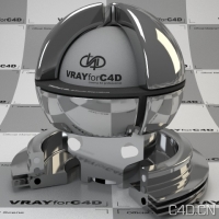 vray for c4d材质：Metal Chrome 001